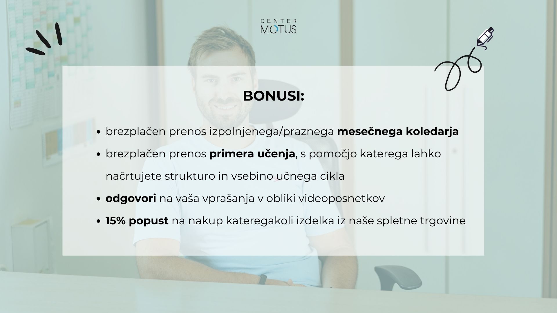bonusi oziroma dodatna vrednost nakupa spletnega tečaja