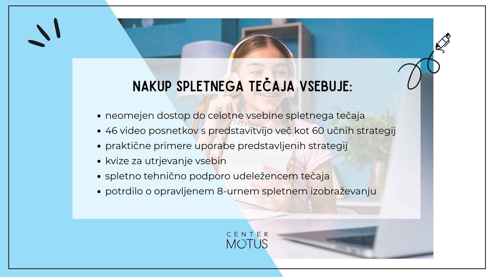 spletni tečaj učenja - vsebine in materiali