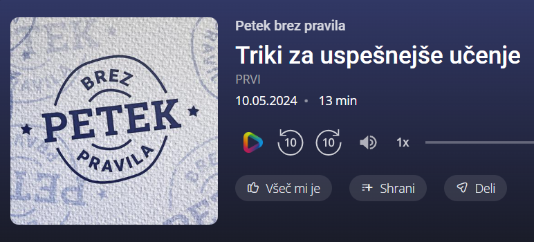 Triki za uspešnejše učenje, intervju Blaž Povše