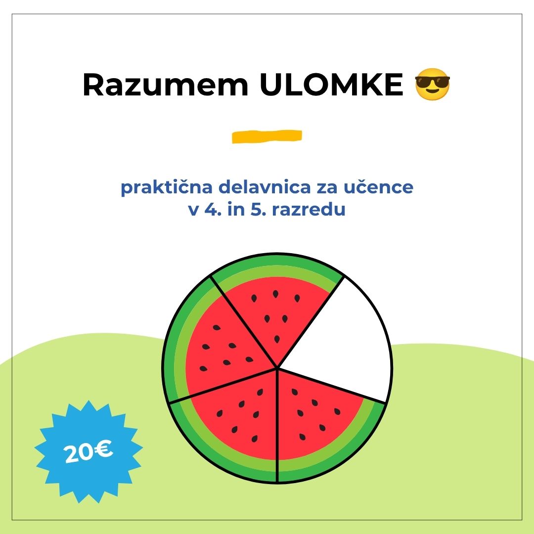 delavnica učnih strategij za razumevanje ulomkov